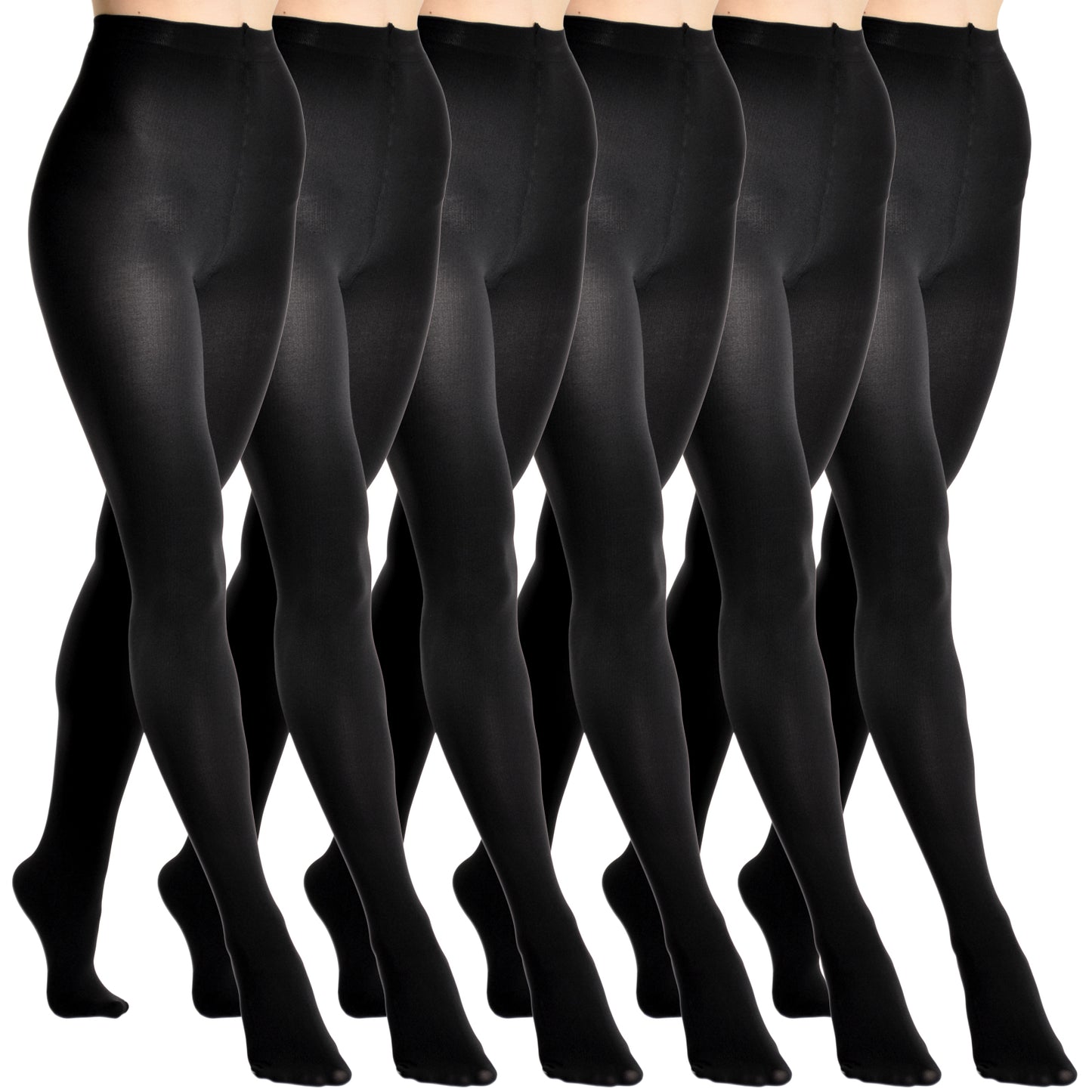 Angelina Winter Brushed Interior Thermal Tights (6-Pack), #009