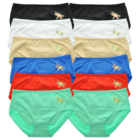 Angelina Cotton Mid-Rise Briefs with Firefly Design (6 or 12 Pack), #G6298