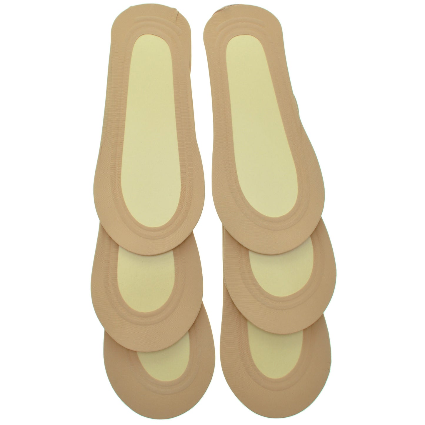 Angelina No-Show Lasercut Liner Sock with Silicone Non-Slip Edges (6-Pairs)