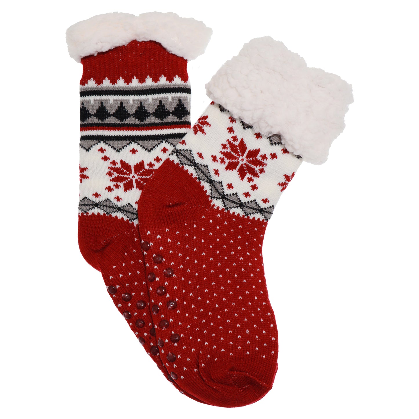 Angelina Winter-Weight Sherpa-Lined Knitted Thermal Crew Socks (3-Pairs), #WF1911