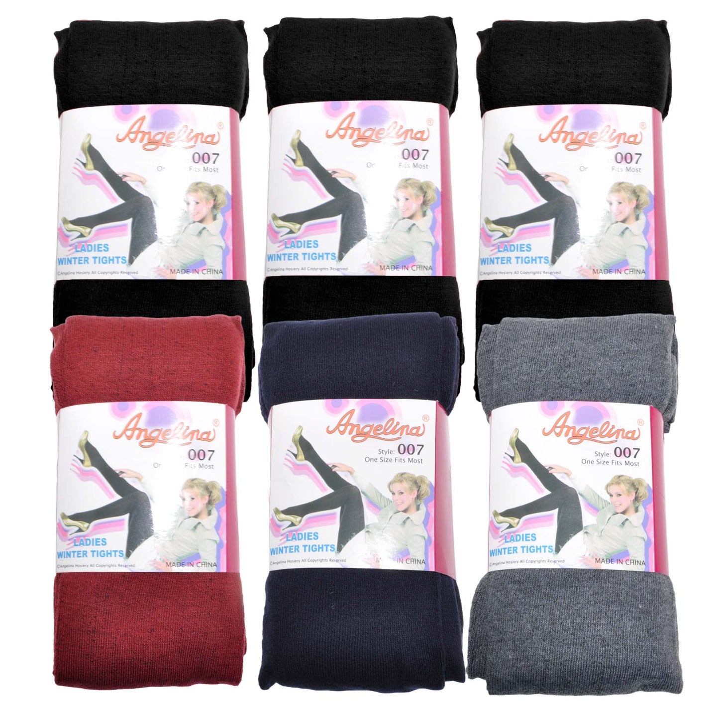 Angelina Winter Warmth Footed Tights (6-Pack)