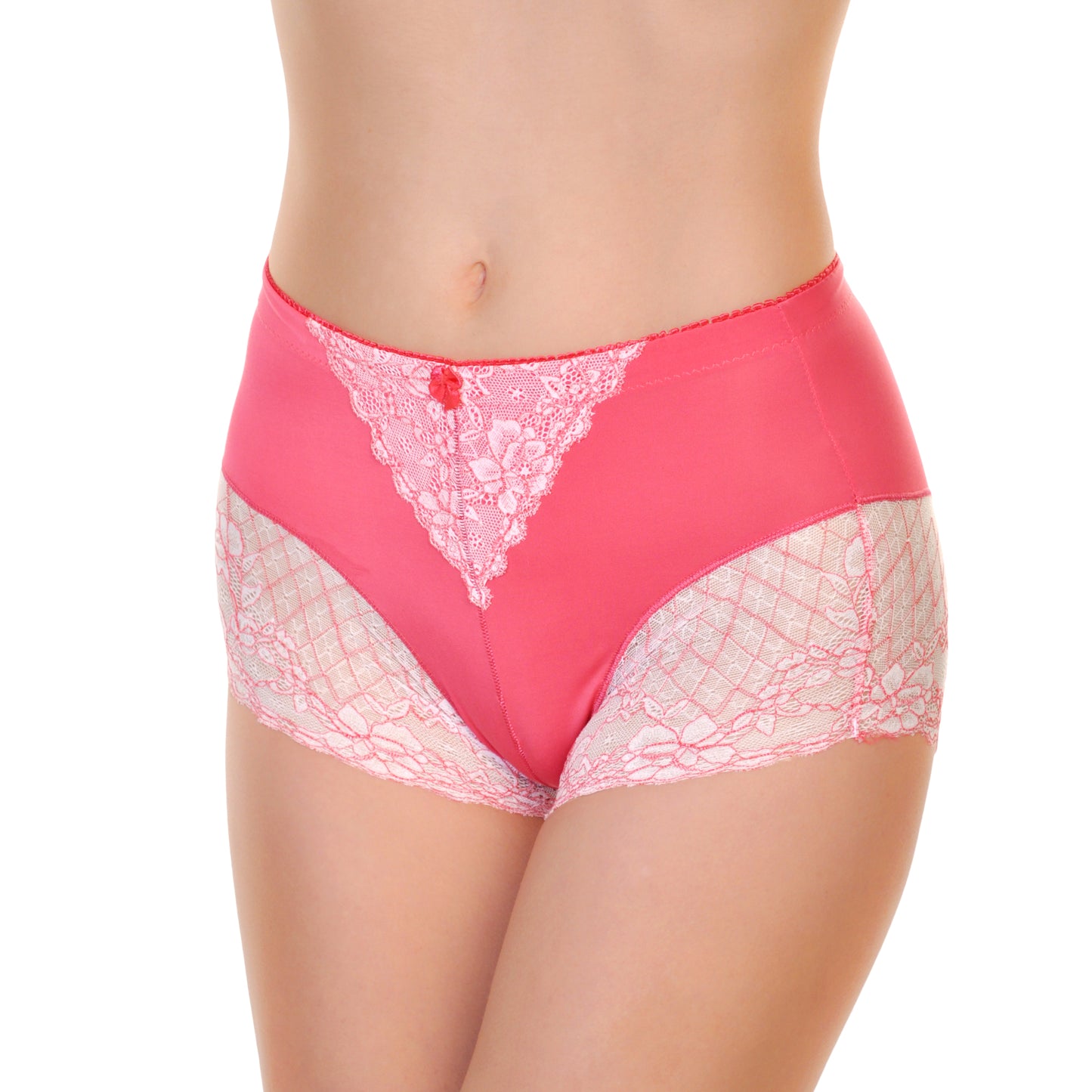 Angelina High Waist Light Control Briefs with Lace Accent Detail (6-Pack)