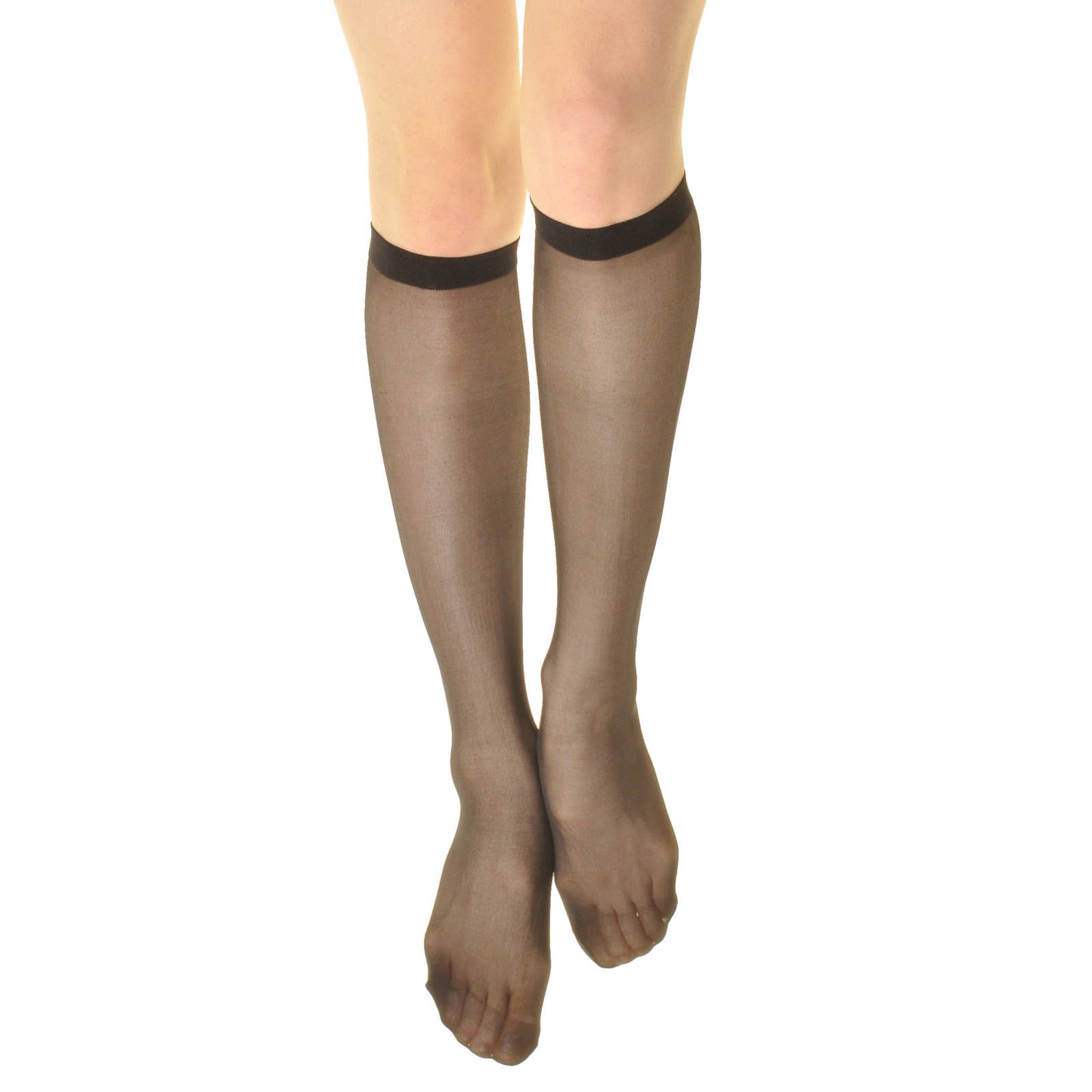 Angelina 15D Sheer Nylon Knee-High Socks (6-Pack), #330