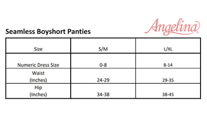 Angelina Seamless Microfiber Boyshort Panties (12-Pack), #SE969