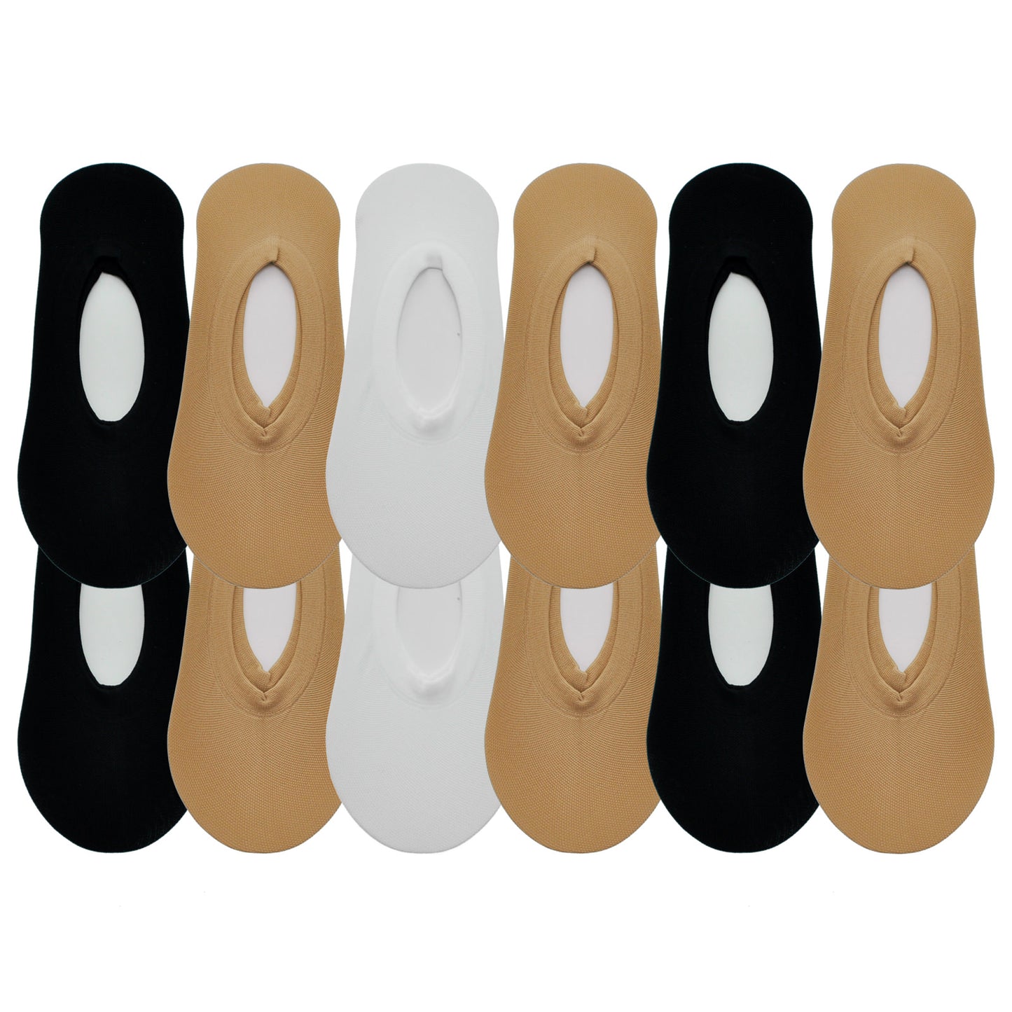 Angelina No-Show Nylon Liner Socks (12-Pairs), #SK35