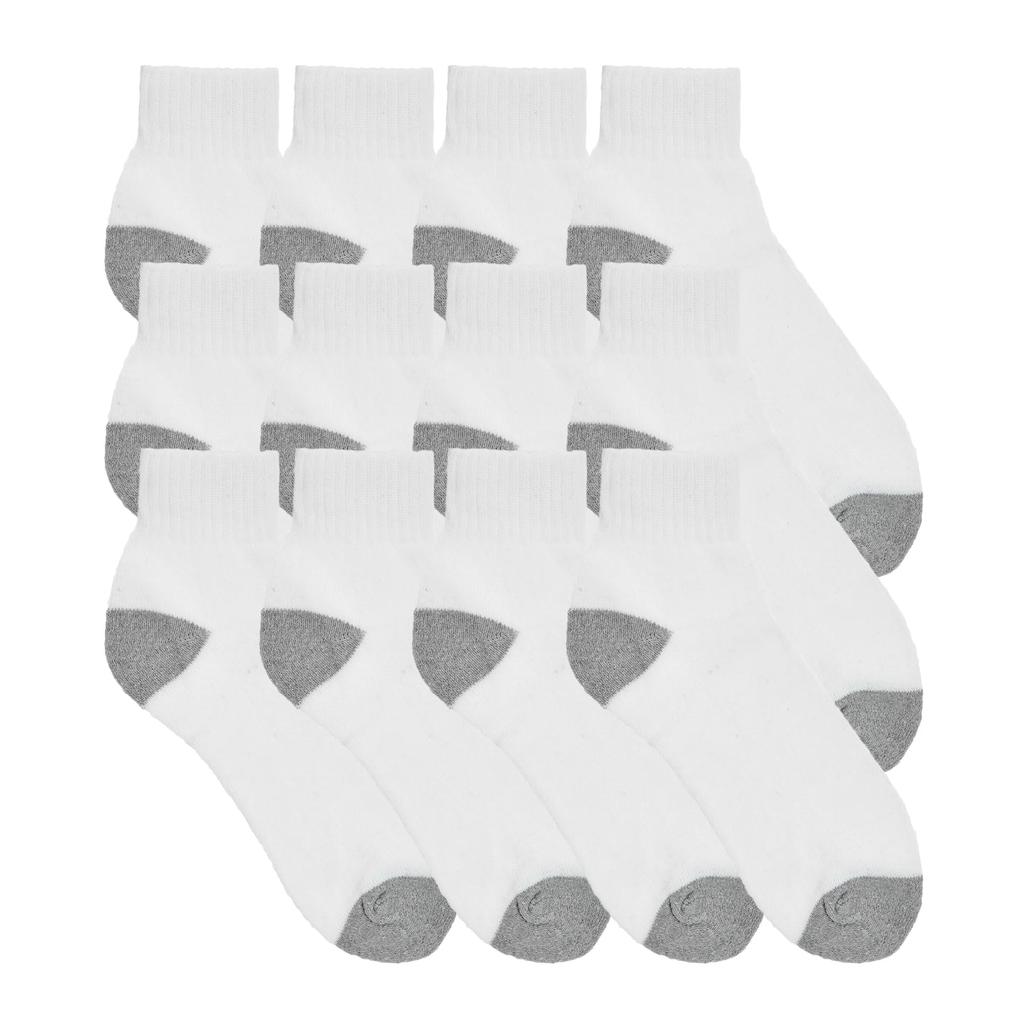 Swan Unisex Cotton Blend Quarter Socks (12-Pairs), #H330