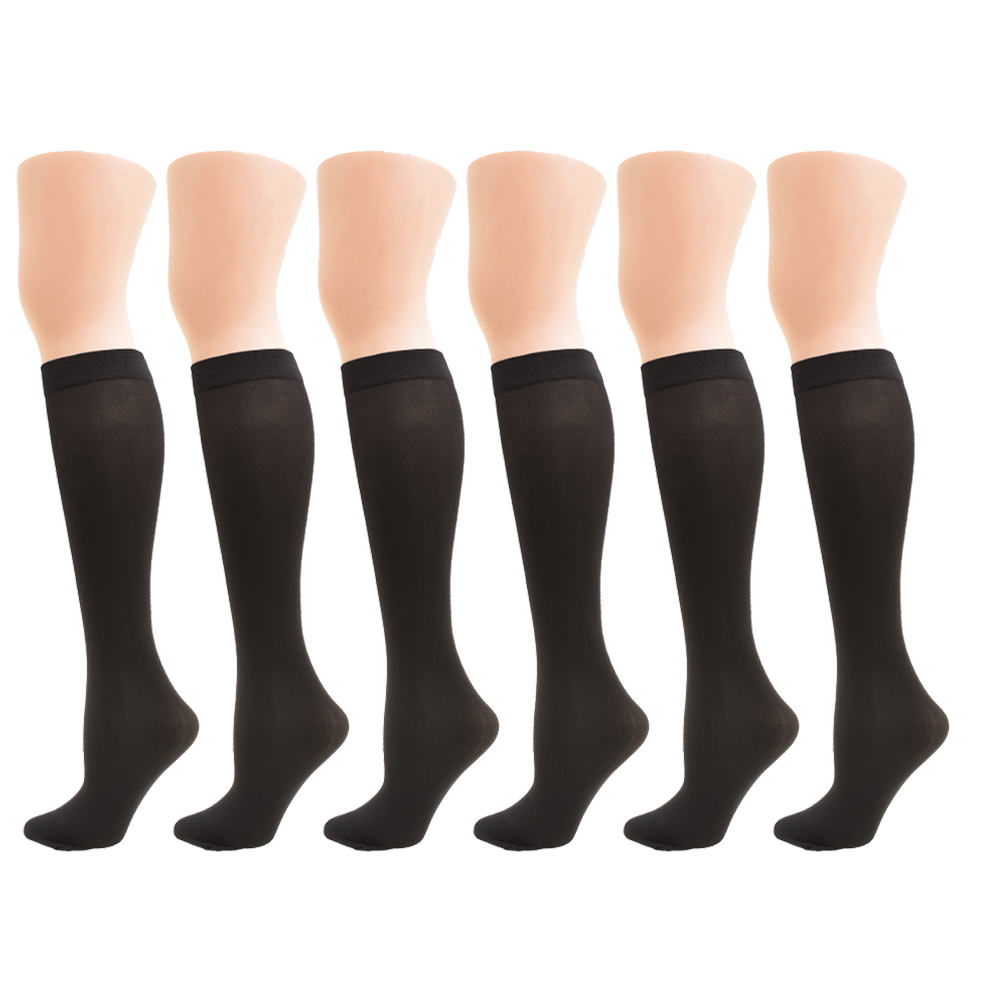 Angelina 70D Opaque Knee-High Trouser Socks (6-Pairs), #3307