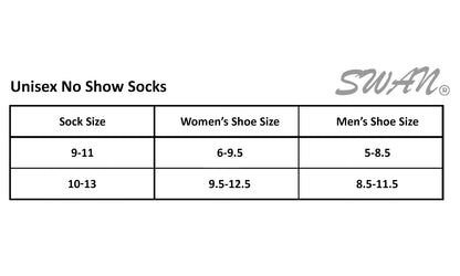Swan Unisex No-Show Socks (12-Pairs), #H228