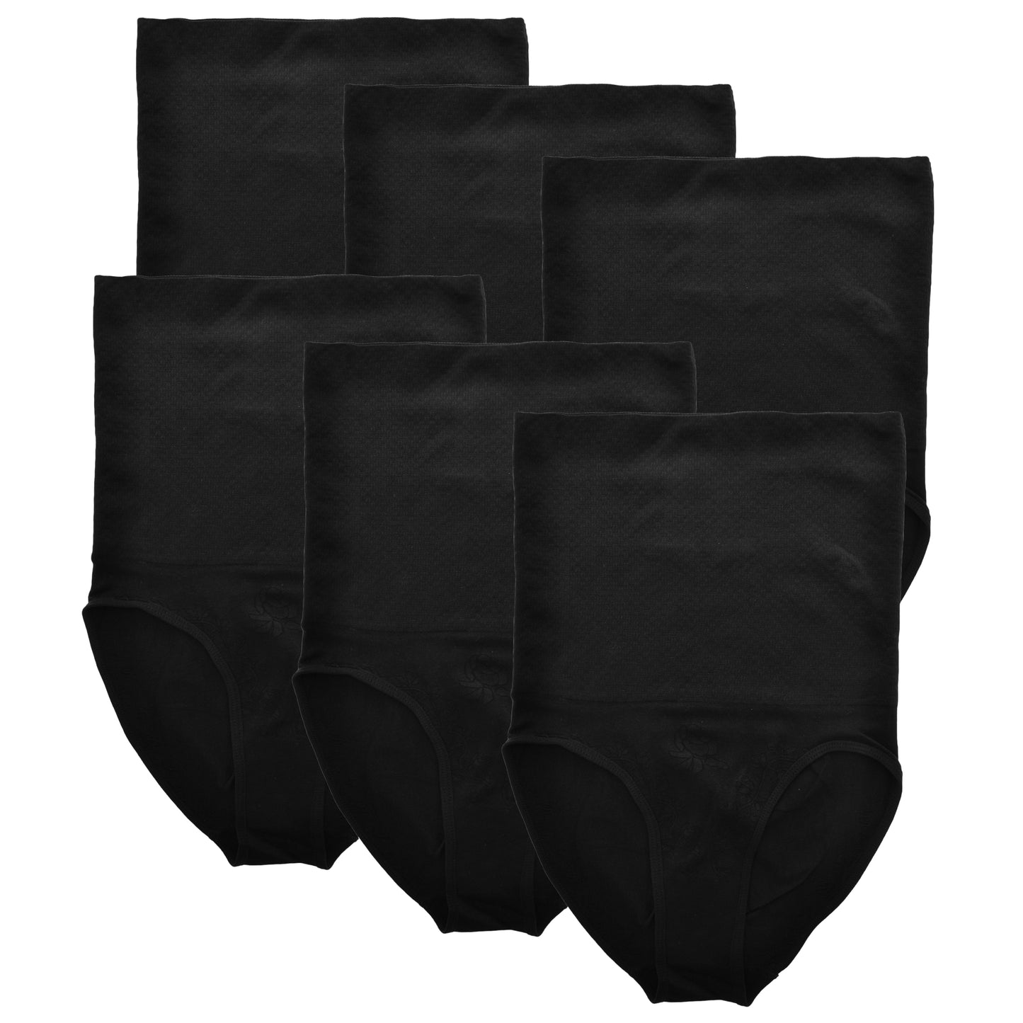 Angelina Seamless Shaper Briefs with Double Layer Waist (6-Pack), #SE411