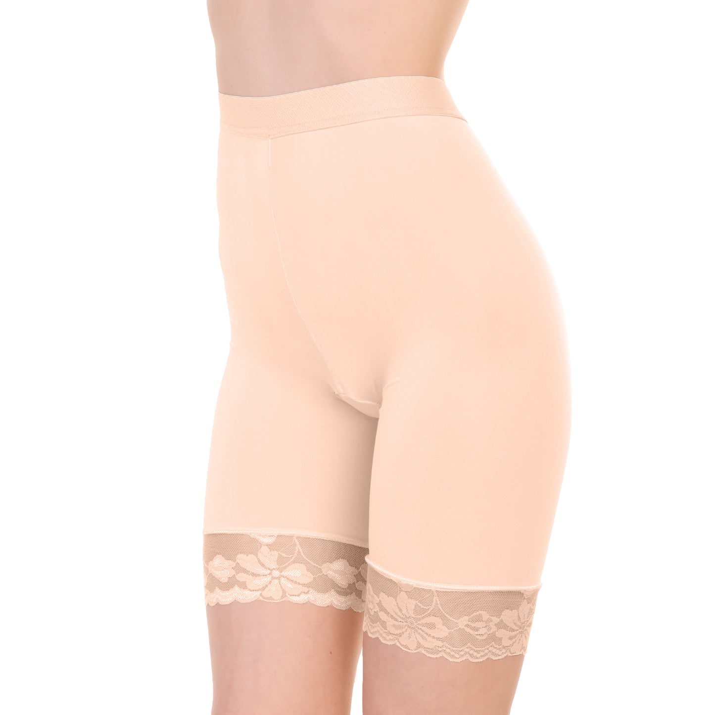 Angelina Satin High-Waist Safety Underpants with Lace Accent (12-Pack), #4904