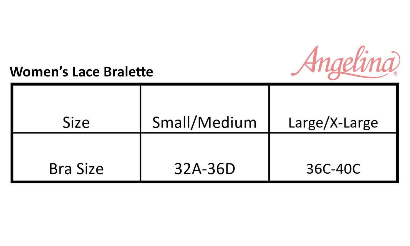 Angelina Wire-free Lace Longline Bralette with Adjustable Y-Strap (3 or 6 Pack), #B887
