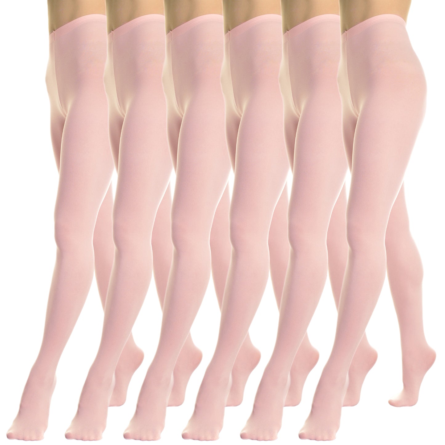 Angelina Womens & Juniors Professional-Grade Footed Ballet Tights (6 Pack), #248