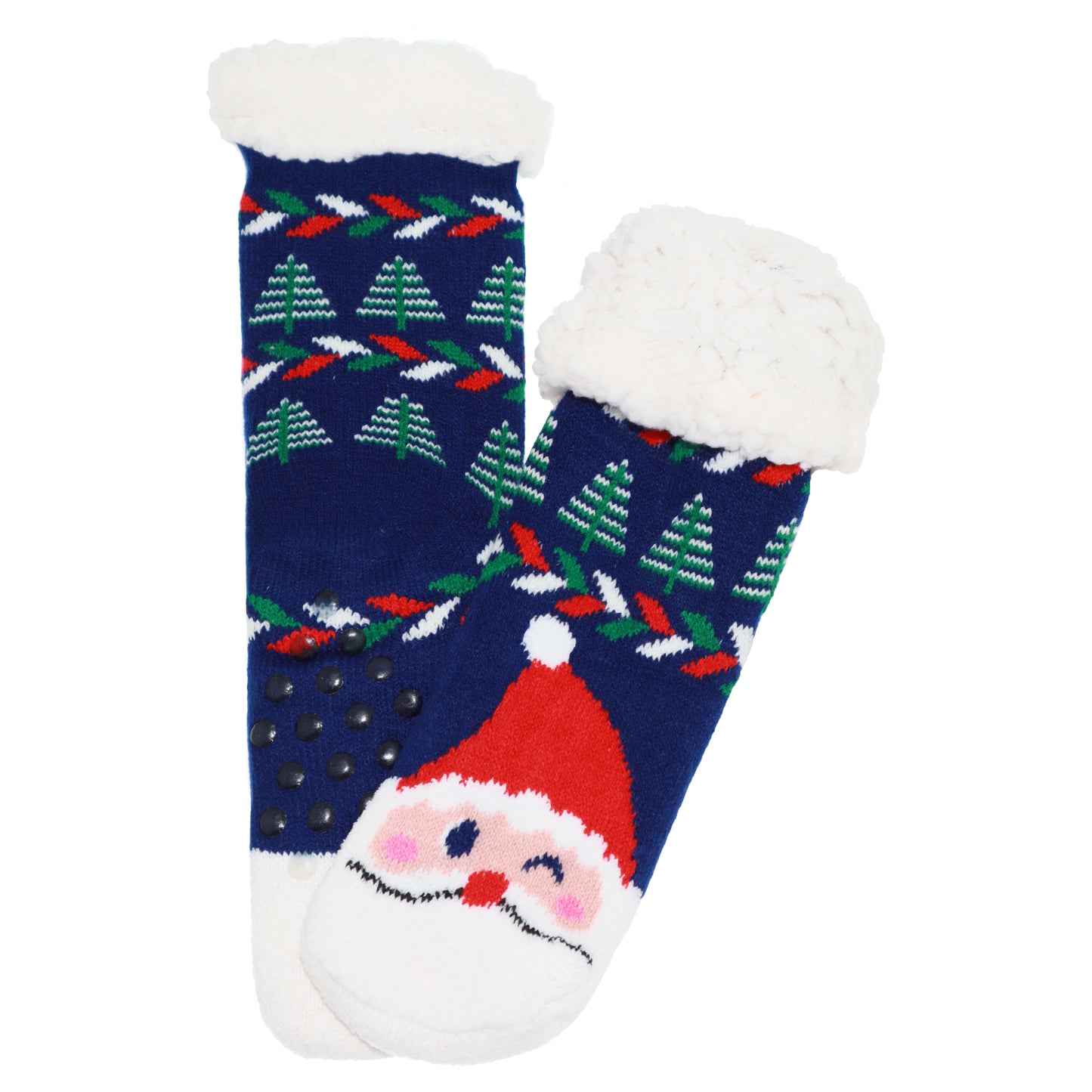 Angelina Kids Winter-Weight Sherpa-Lined Knitted Thermal Crew Socks (3-Pairs)