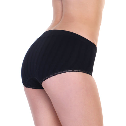 Angelina Seamless Microfiber Hiphugger Panties with Lace Accent (12-Pack), #SE903