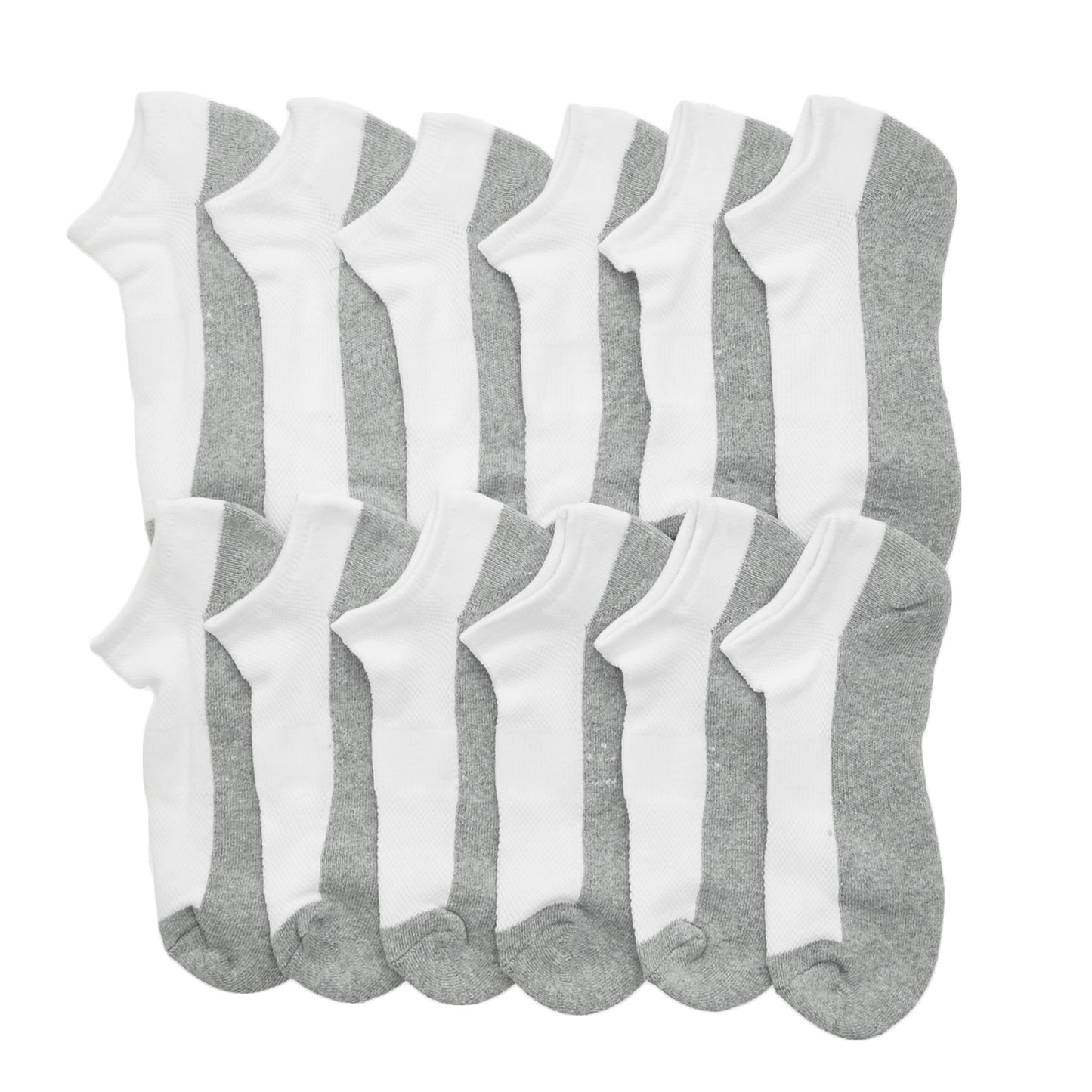 Angelina Unisex No-Show Socks with Cushioned Soles (12-Pack), #XNSOCK