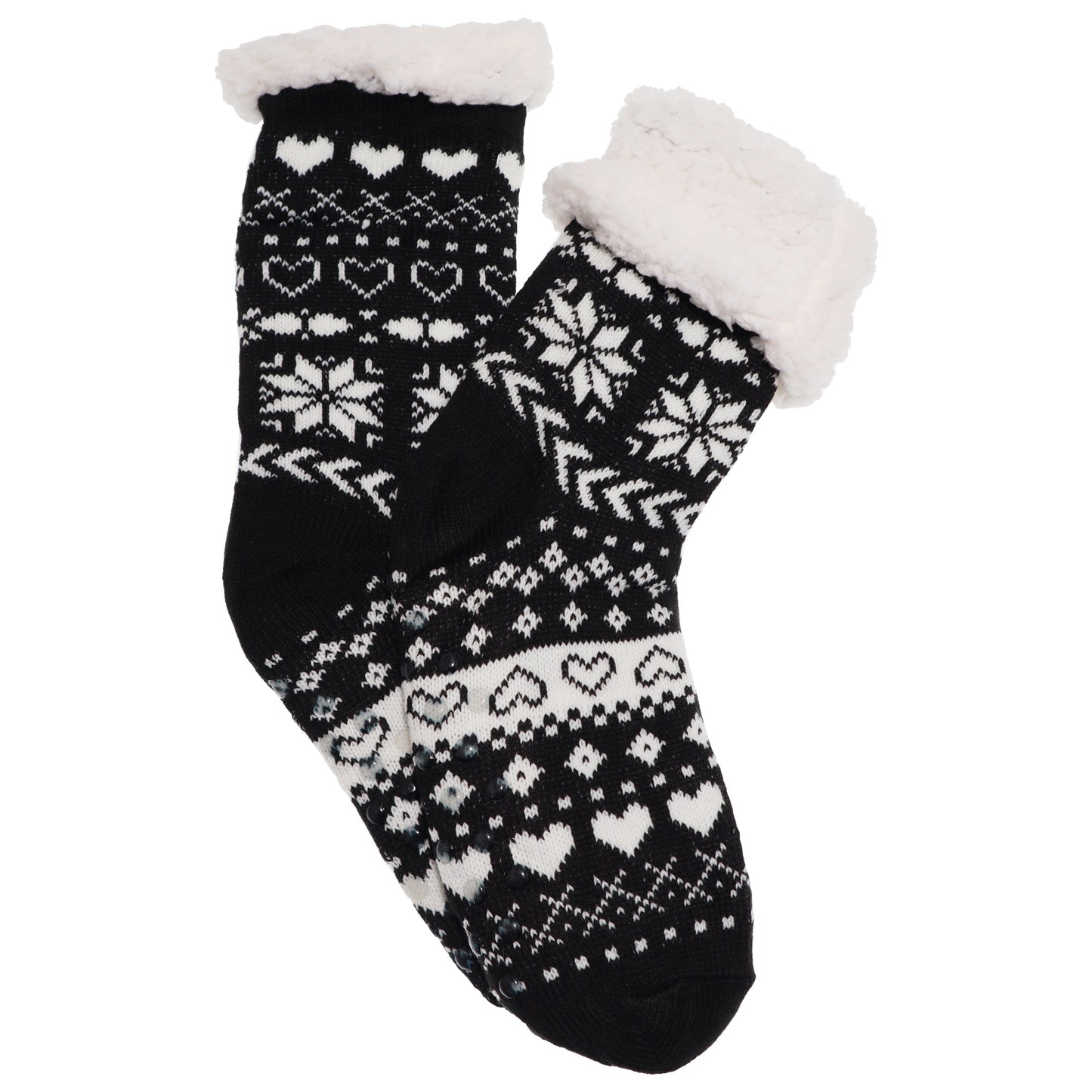 Angelina Winter-Weight Sherpa-Lined Knitted Thermal Crew Socks (3-Pairs), #WF1911