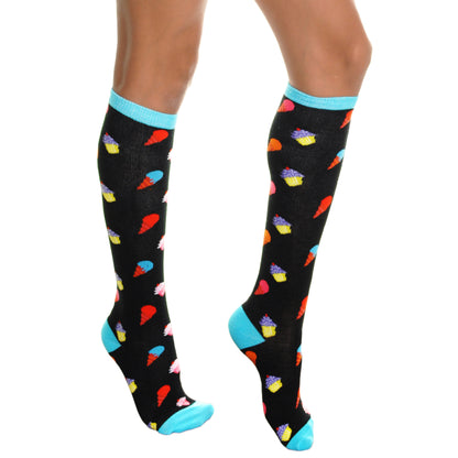 Angelina Knee-High Novelty Foodie Socks (6-Pairs), #2546