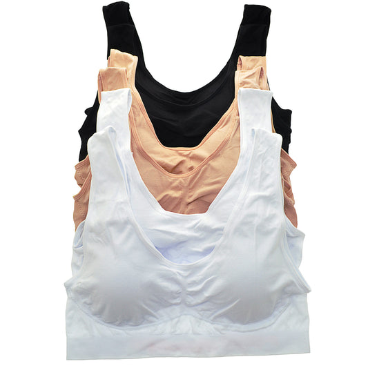 Angelina Wire-Free Seamless Classic U-Back Bralettes (6-Pack), #SE814