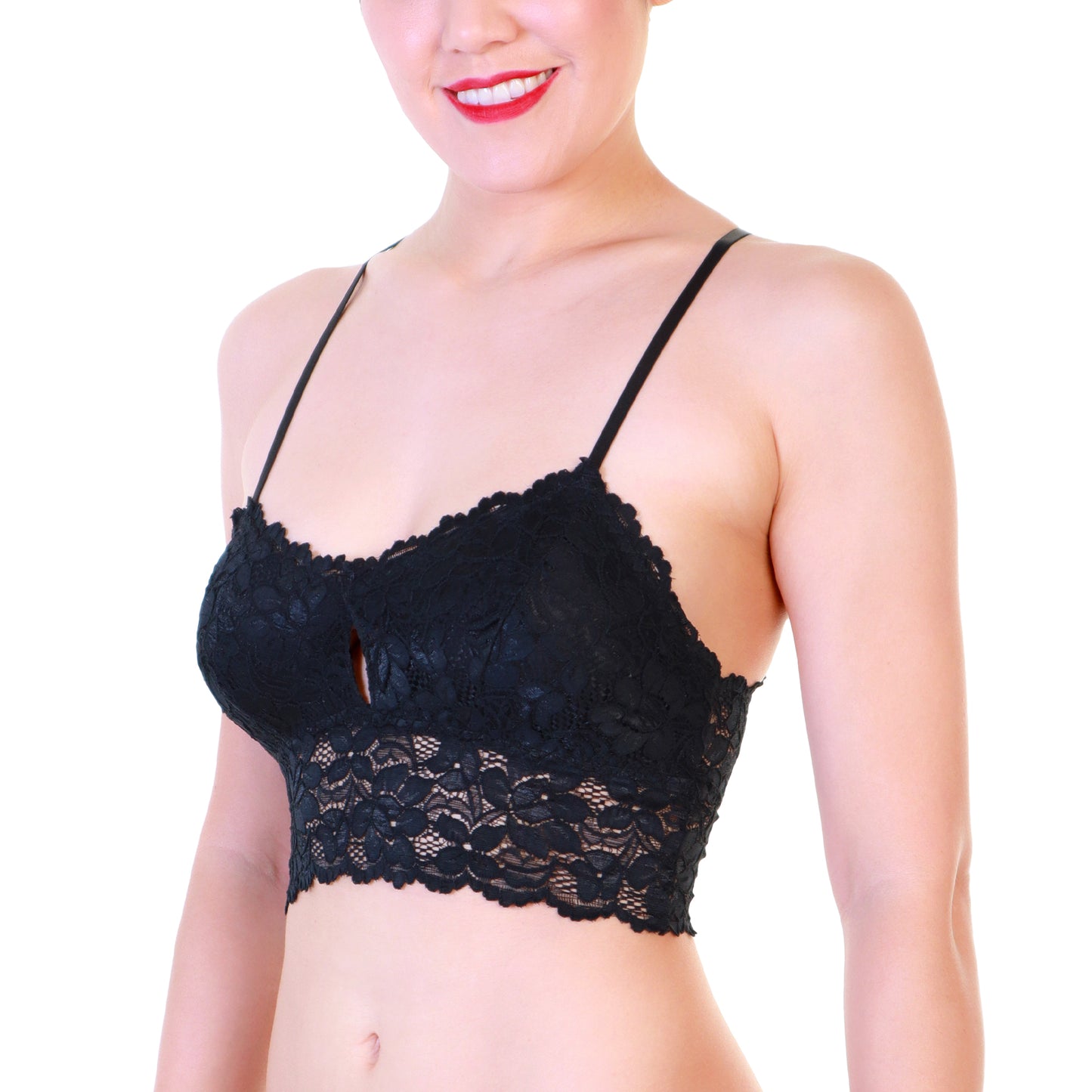 Angelina Floral Lace Racerback Bralette (3 or 6 Pack), #B305