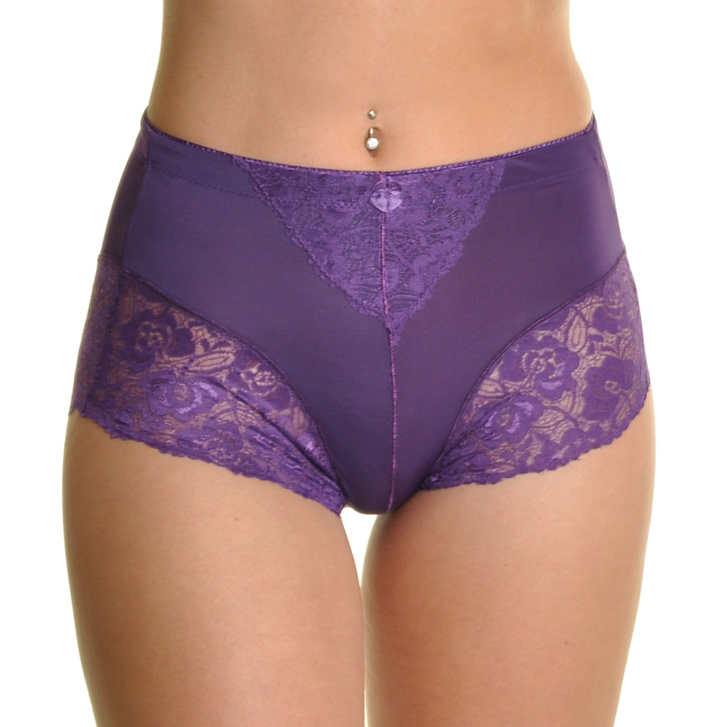 Angelina High Waist Light Control Briefs with Lace Accent Detail (6-Pack)