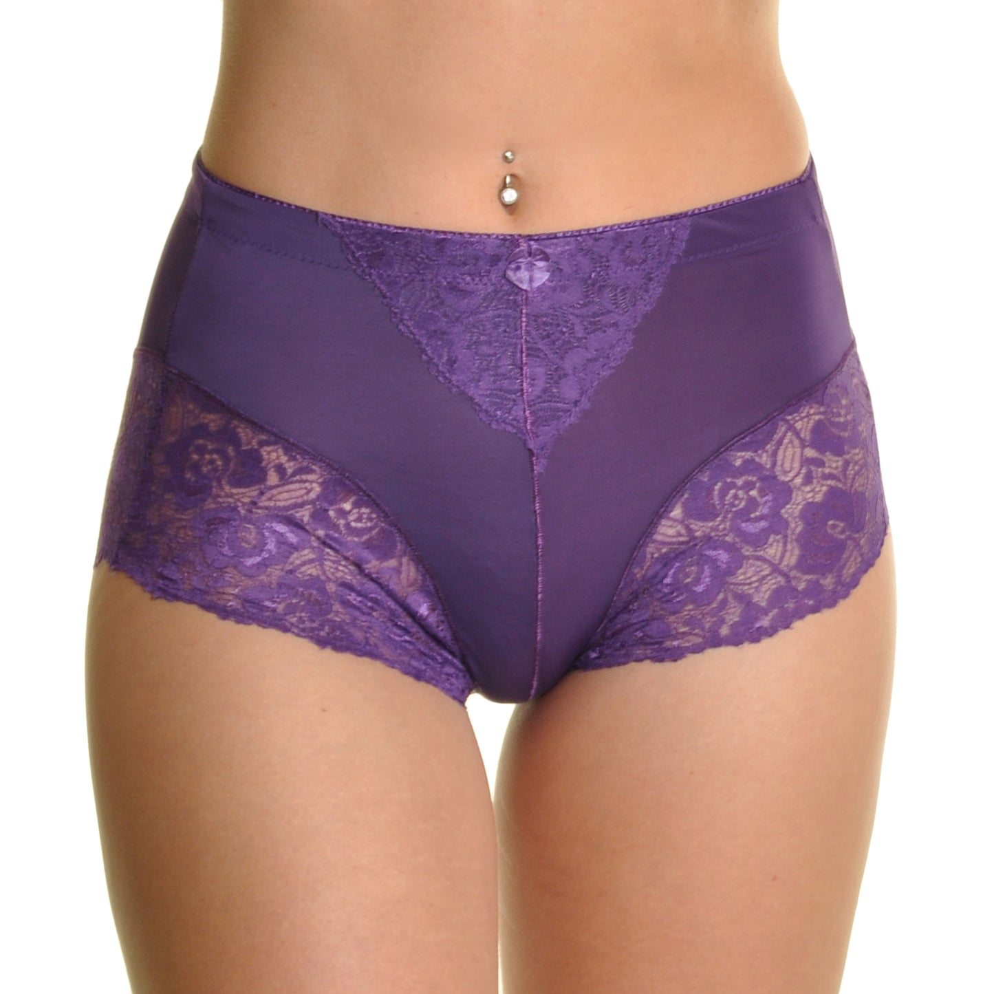 Angelina High Waist Light Control Briefs with Lace Accent Detail (6-Pack), #G911