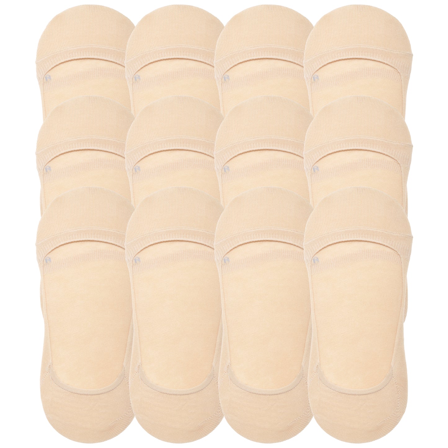 Angelina Comfort Liner Socks with Silicone Heel Grip (12-Pairs), #SK51