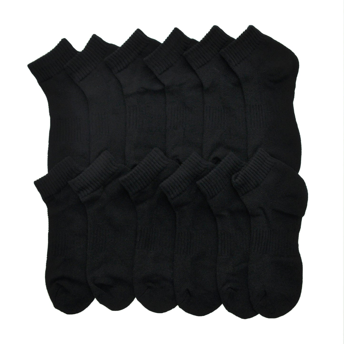 Angelina Unisex Ankle Socks with Arch Support and Cushioned Soles (12-Pairs), #XASOCK