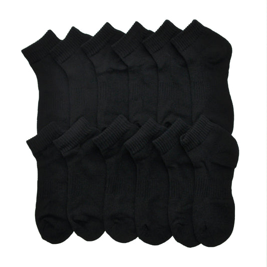 Angelina Unisex Ankle Socks with Arch Support and Cushioned Soles (12-Pairs), #XASOCK