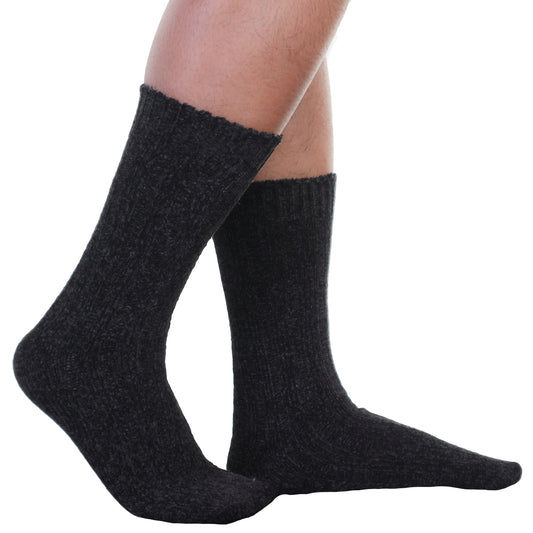 Angelina Unisex Cozy Chenille Plush Fuzzy Crew Socks (6-Pairs), #2561