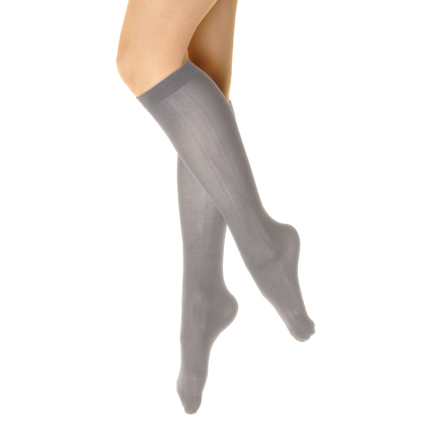 Angelina Sheer Support Nylon Spandex Knee-High Stockings (6-Pairs), #KH8001