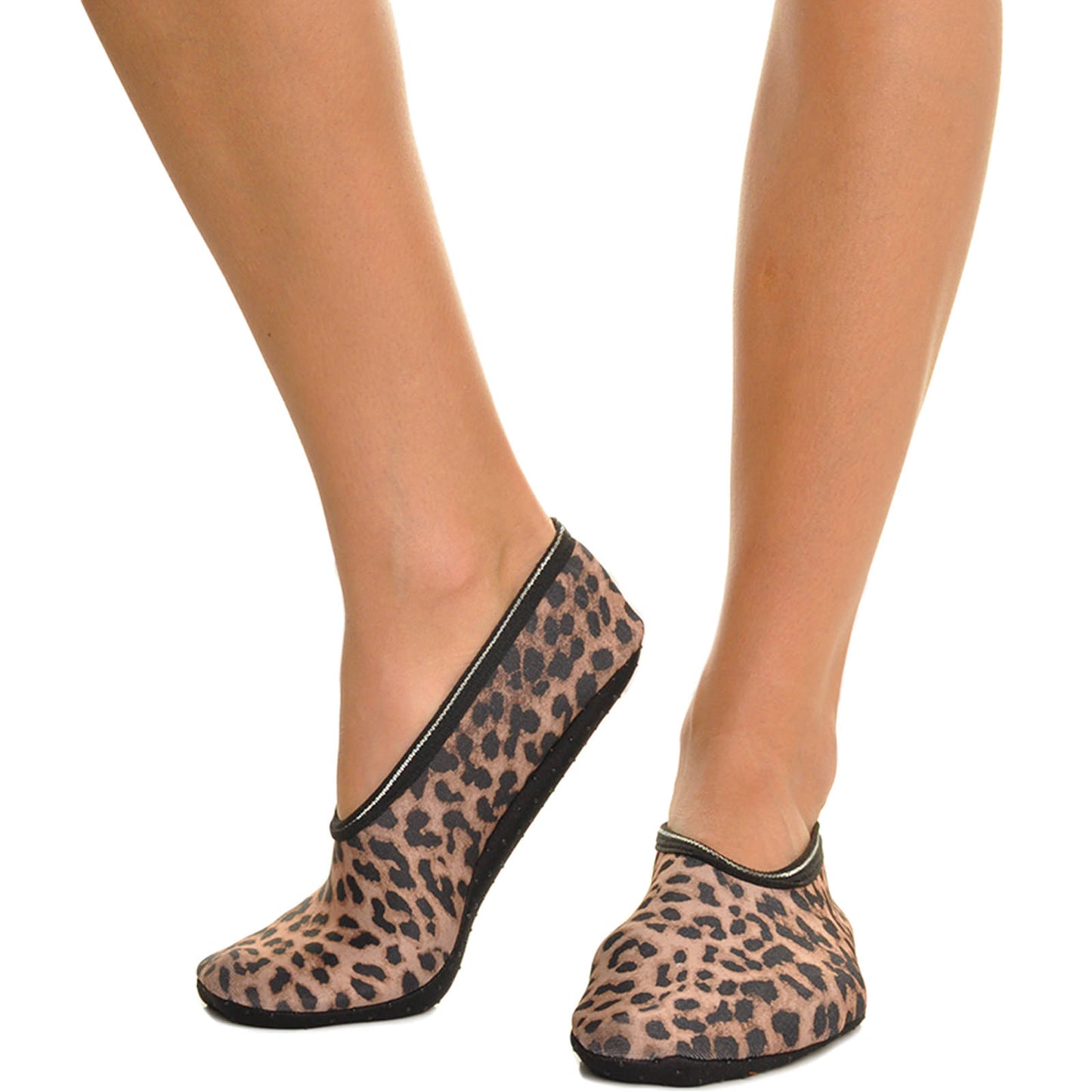 Angelina Fleece-Lined Slip-Resistant Slipper Socks (12-Pack), #WF1135