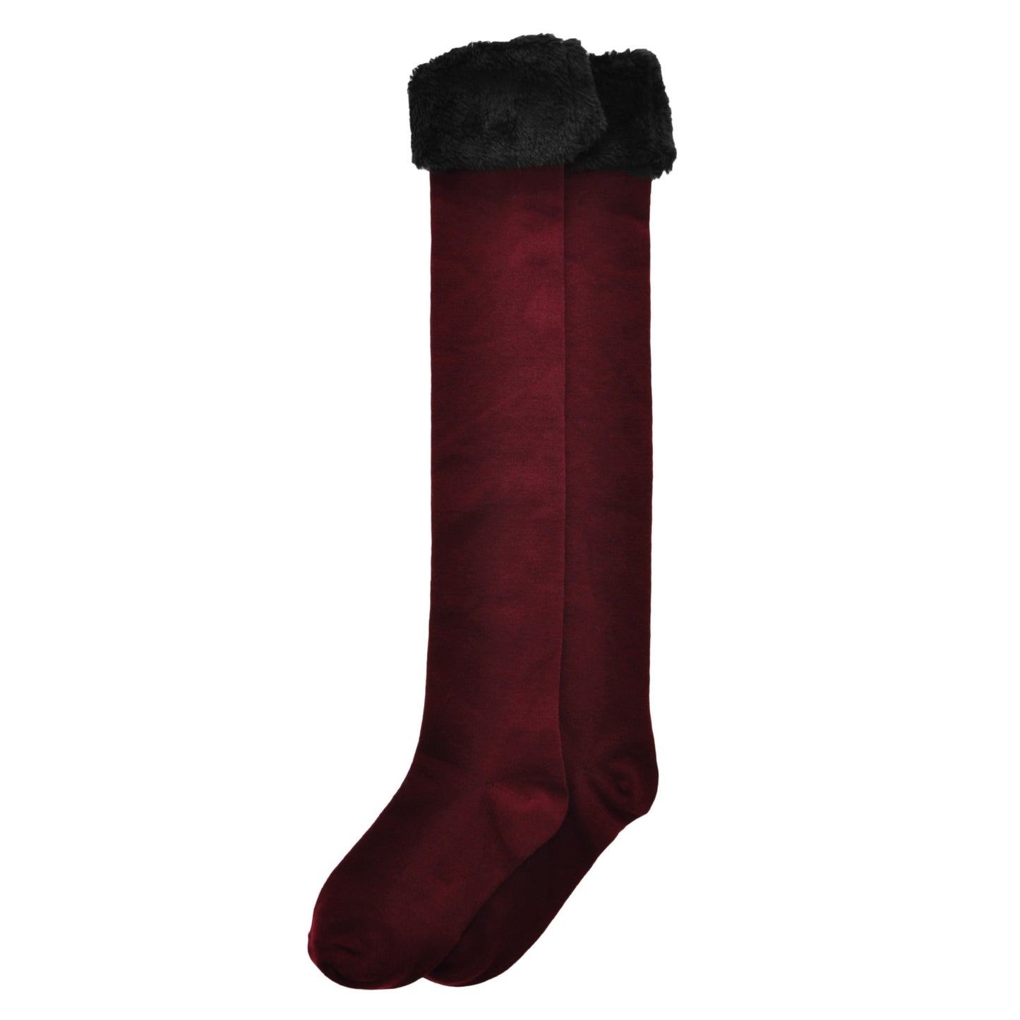 Angelina Winter Faux Fur Trim Knee Socks (6-Pack), #WF1153