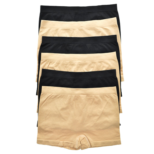 Angelina Seamless Invisible Line Safety Pants Boyshorts (6-Pack), #G215