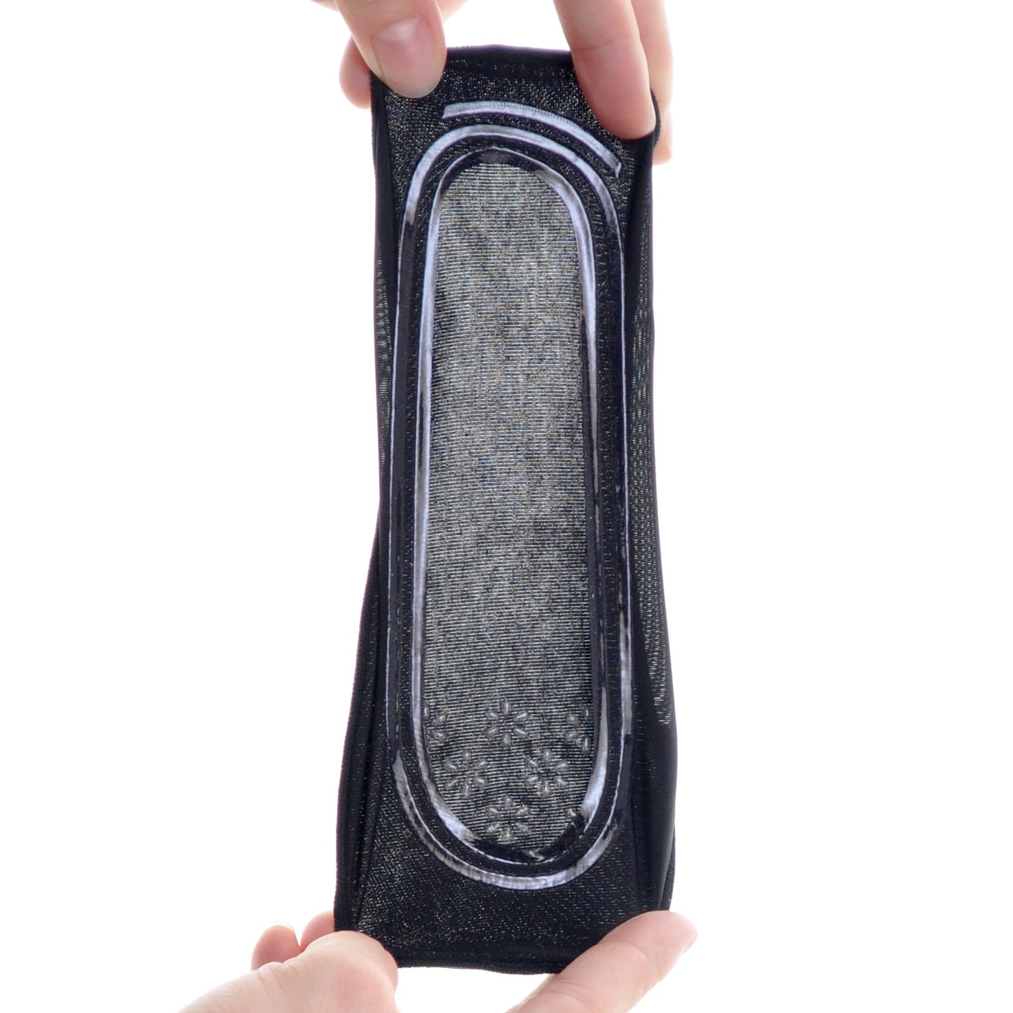 Angelina No-Show Lasercut Liner Sock with Silicone Non-Slip Edges (6-Pairs), #SK15