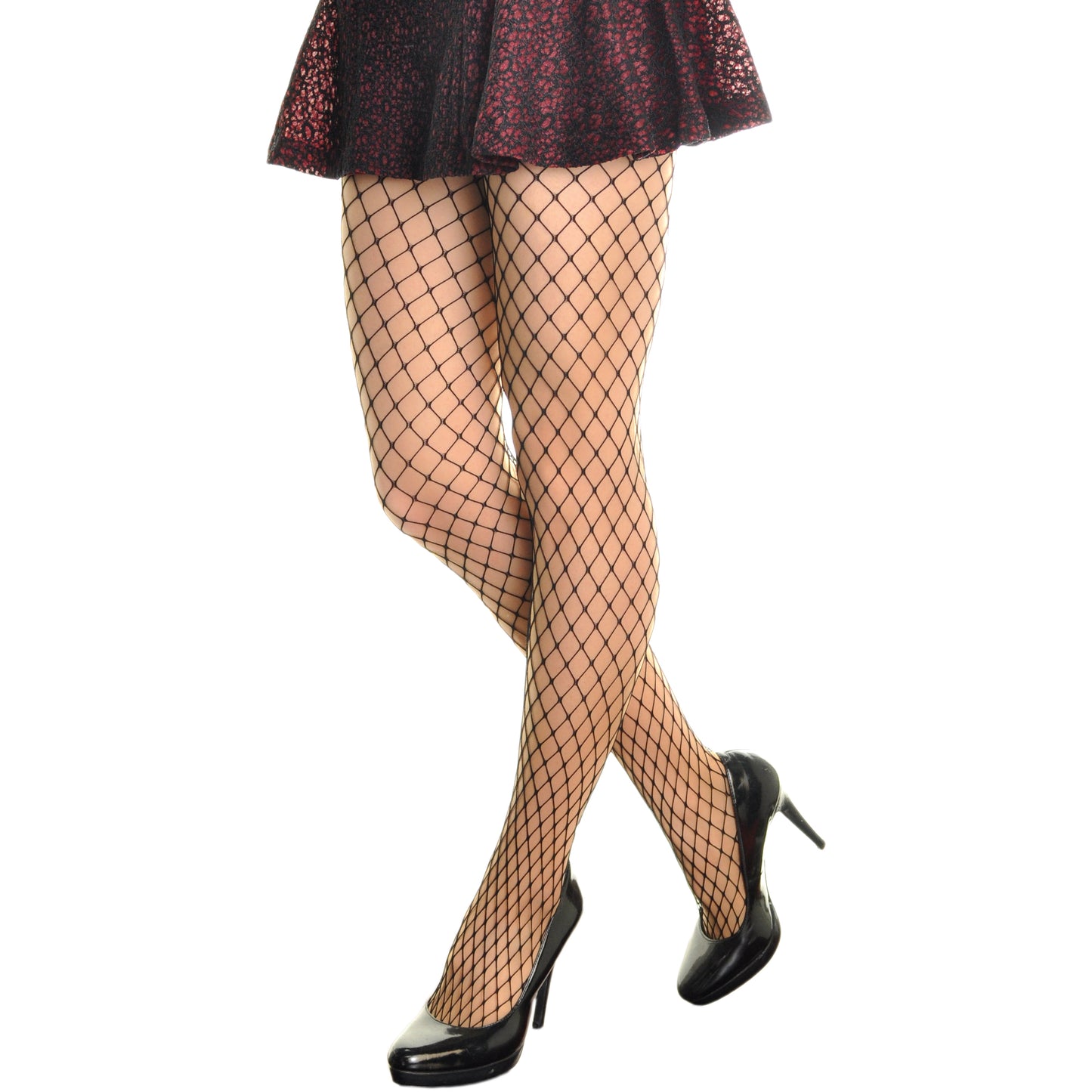 Angelina Fence Net Pantyhose with Spandex (6-Pack), #5295