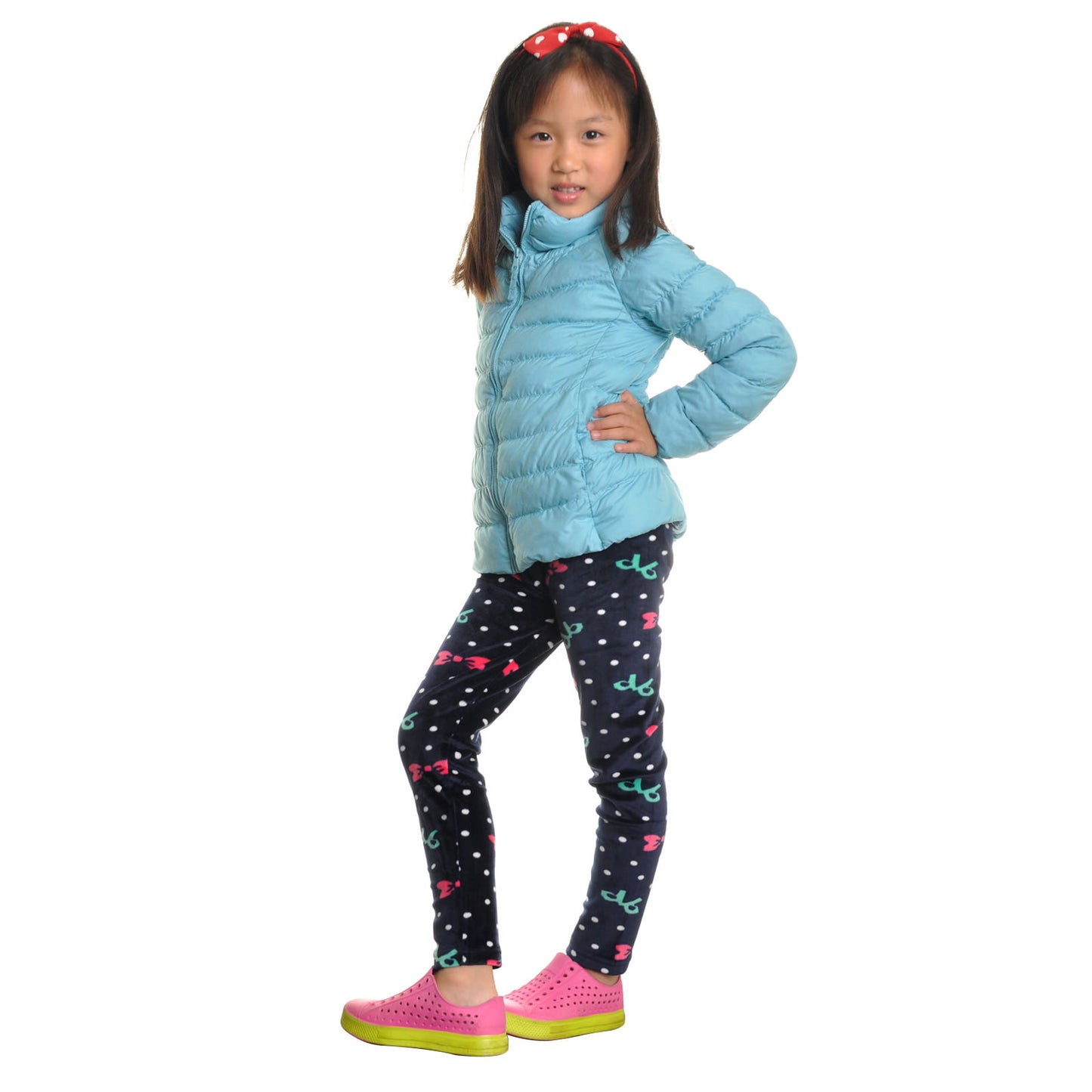 Maria Rosa Girls Plush Winter Leggings in Assorted Designs (6-Pack), #0040