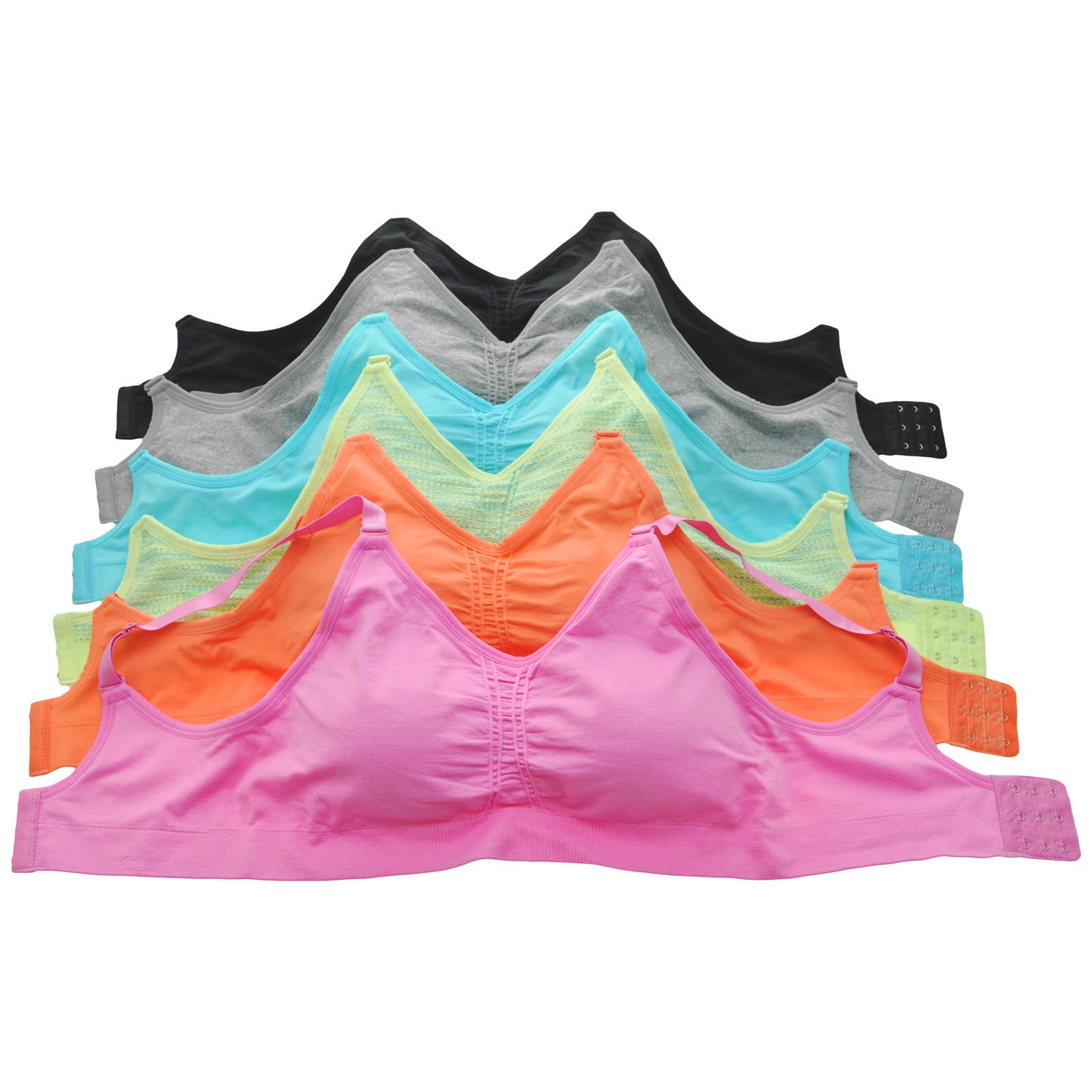 Angelina Wire-free Seamless Bra with Adjustable Closure (6-Pack), #SE846