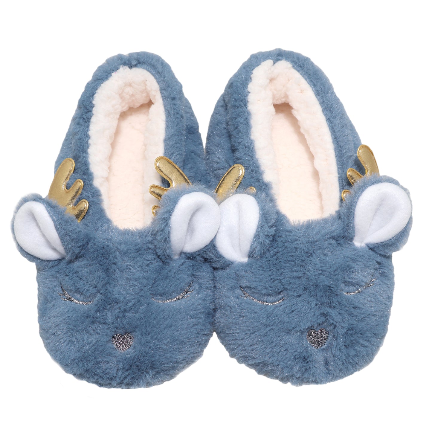 Angelina Winter-Weight Indoor Slipper Socks with Deer Design (3-Pairs), #WF1920