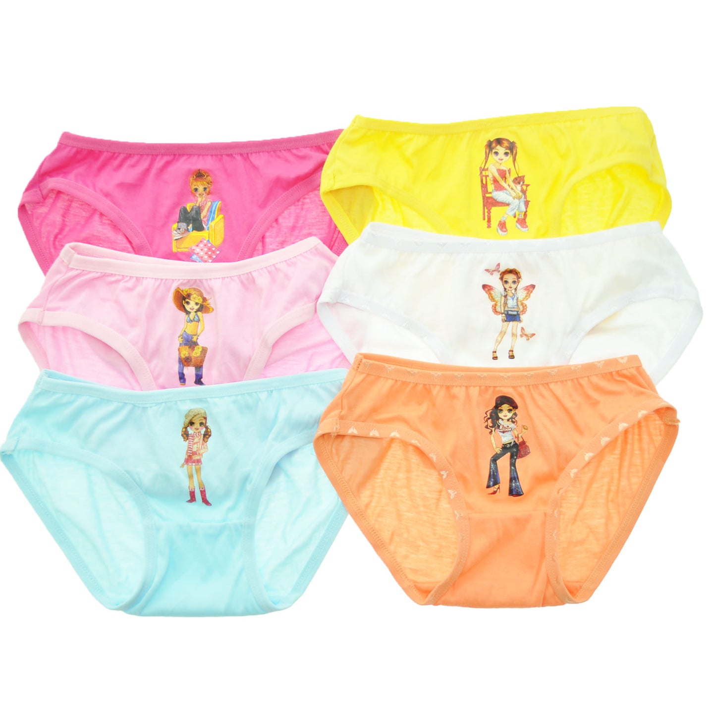 Angelina Hosiery Girl's Panties(Boxed) (6-Pack), #ZST101