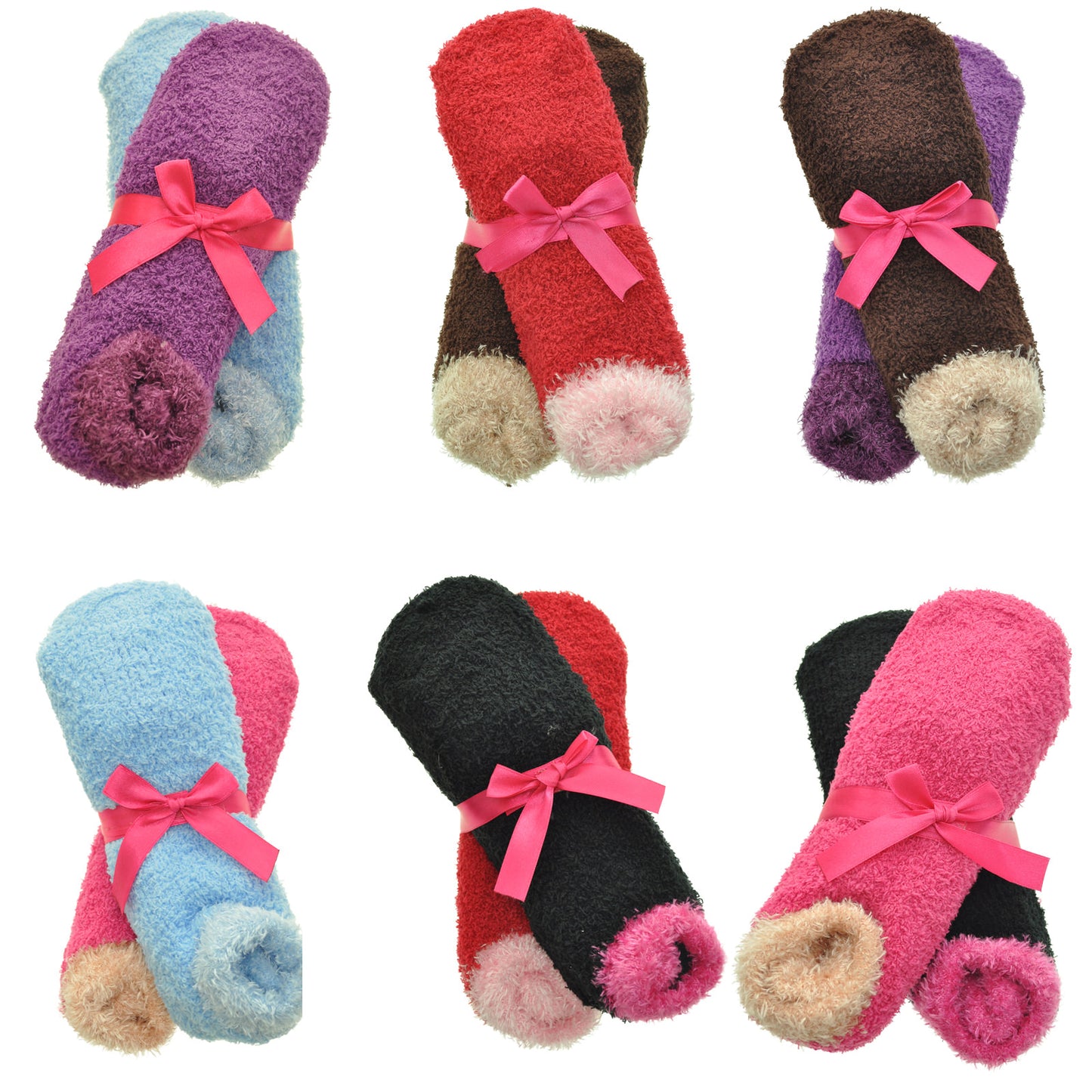 Angelina Non-skid Bottom Slipper Socks (12-Pack), #WF1100