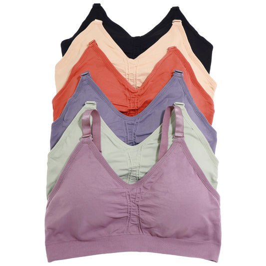 Angelina Wire-free Seamless Bra with Adjustable Closure (6 Pack), #SE976