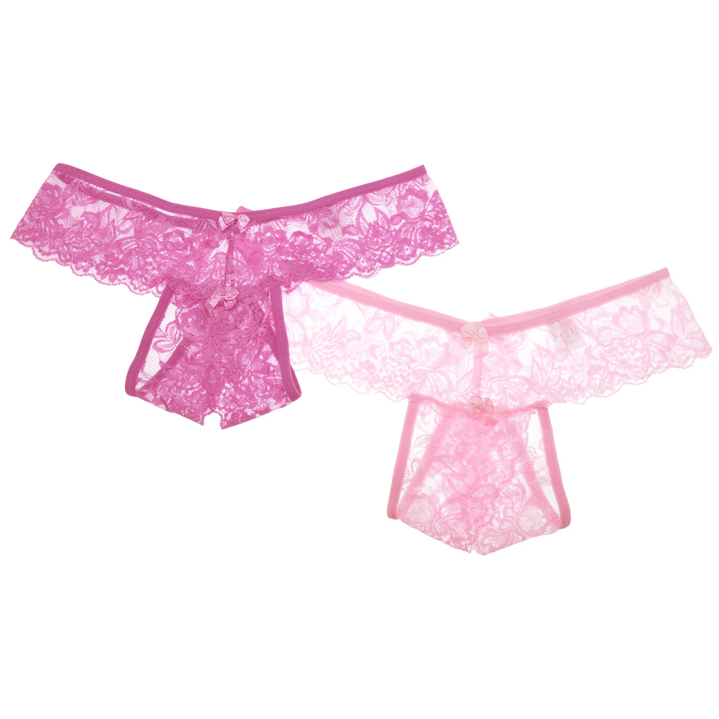 Angelina Open-Crotch Lace Thongs (2-Pack), #G3251