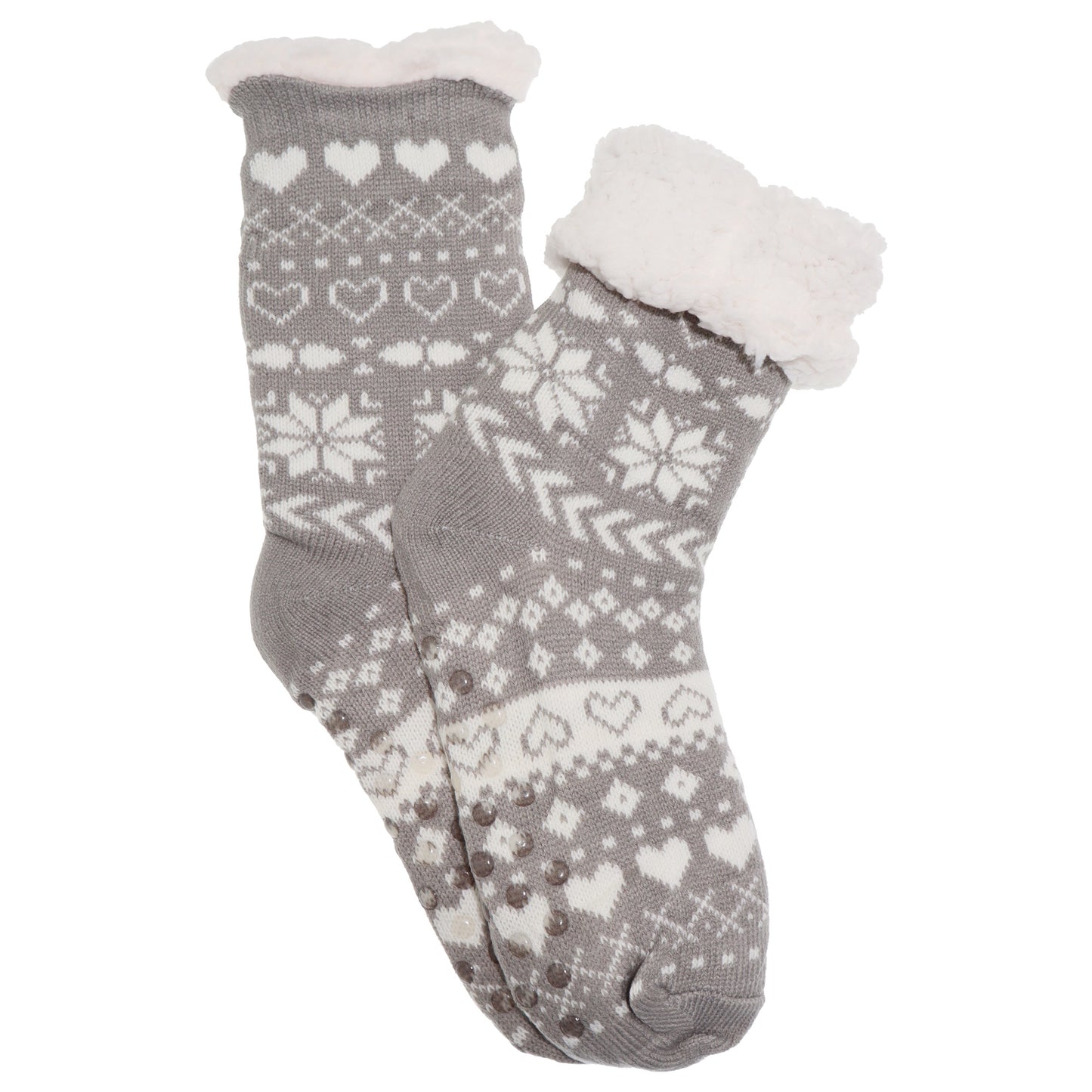 Angelina Winter-Weight Sherpa-Lined Knitted Thermal Crew Socks (3-Pairs), #WF1911