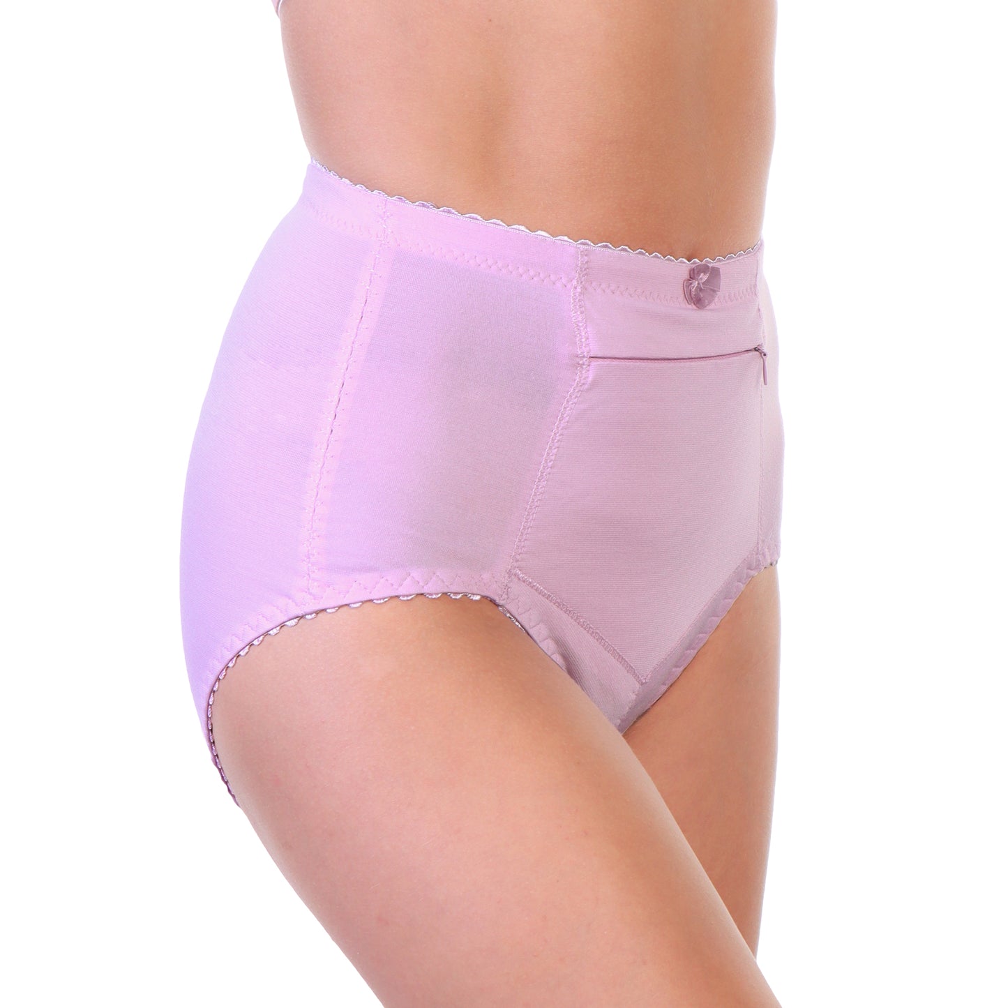 Angelina Cotton High Waist Girdle with Zippered Pockets (12-Pack), #G939