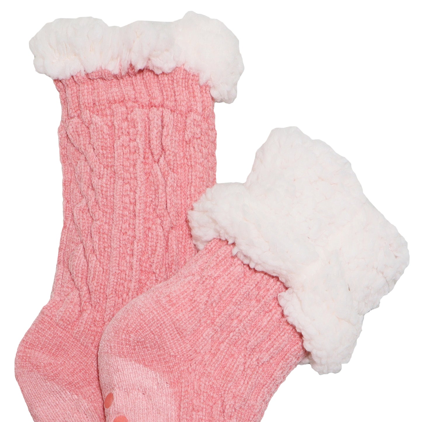 Angelina Winter-Weight Sherpa-Lined Chenille Thermal Crew Socks (3-Pairs), #WF1912