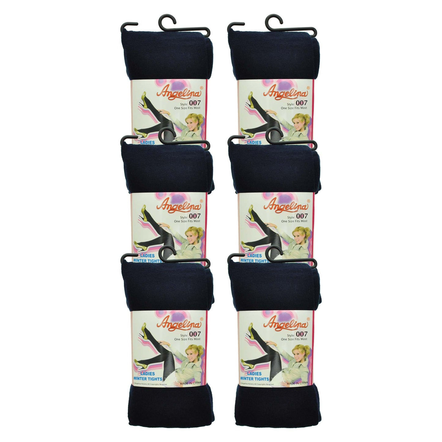 Angelina Winter Warmth Footed Tights (6-Pack), #007