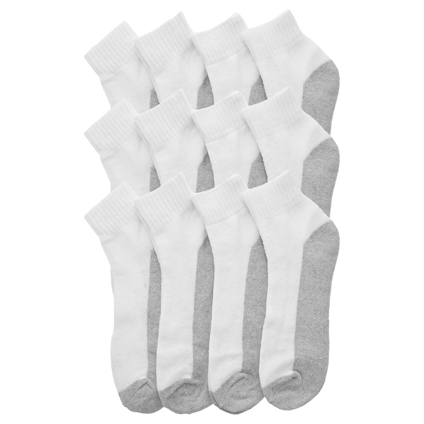 Swan Unisex Cotton Blend Quarter Socks (12-Pairs), #H600