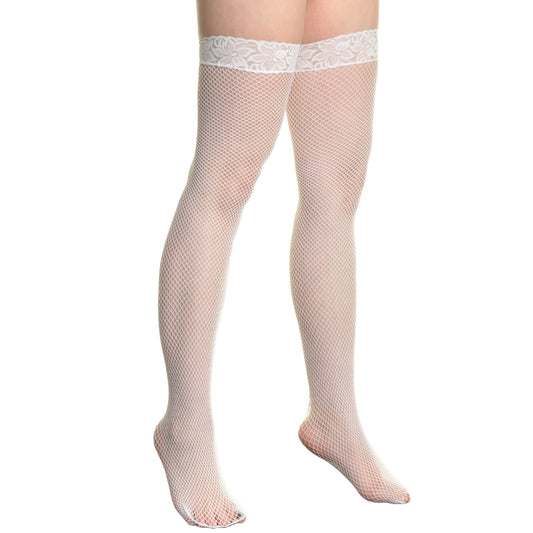 Angelina Angelina Fishnet Thigh High with Lace (6-Pack), #9005