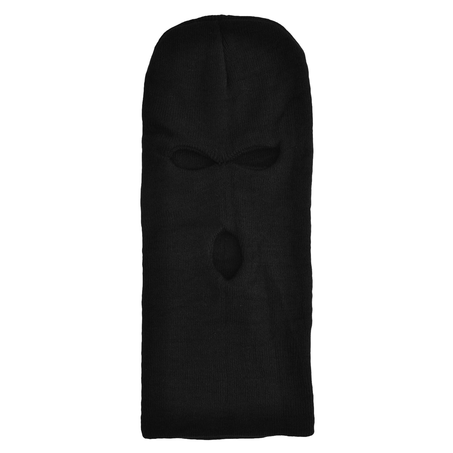 Angelina Winter Warmth Black Knitted Balaclava 3 Hole Ski Mask (12-Pack), #WH2040