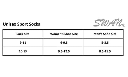 Swan French Terry Unisex Sport Crew Socks (12-Pairs), #XCSOCK